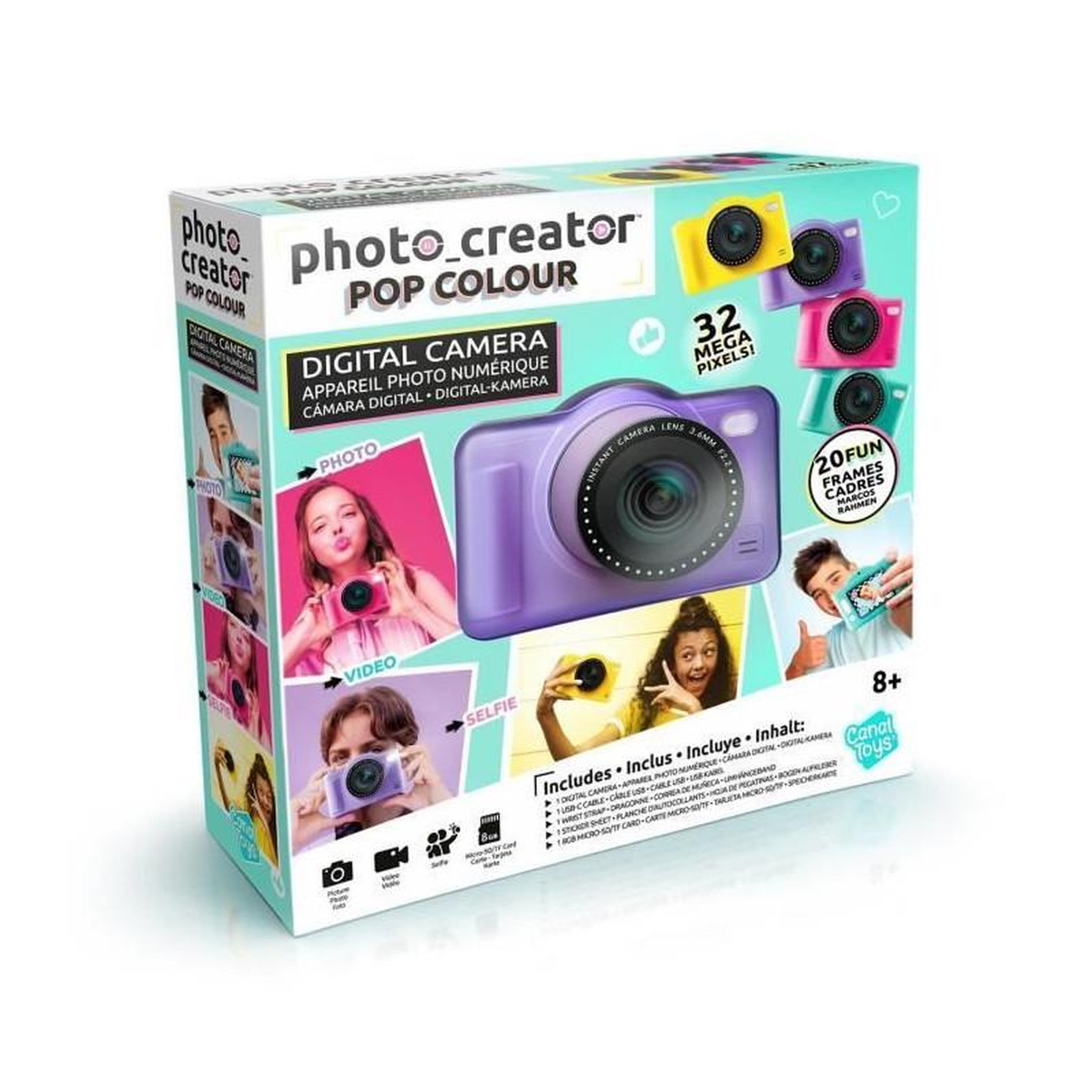 Voir la diapositive 4 : Canal Toys Canal Toys - Photo Creator -Appareil Photo Numérique Pop Couleur Violet- Avec carte SD 32Go incluse