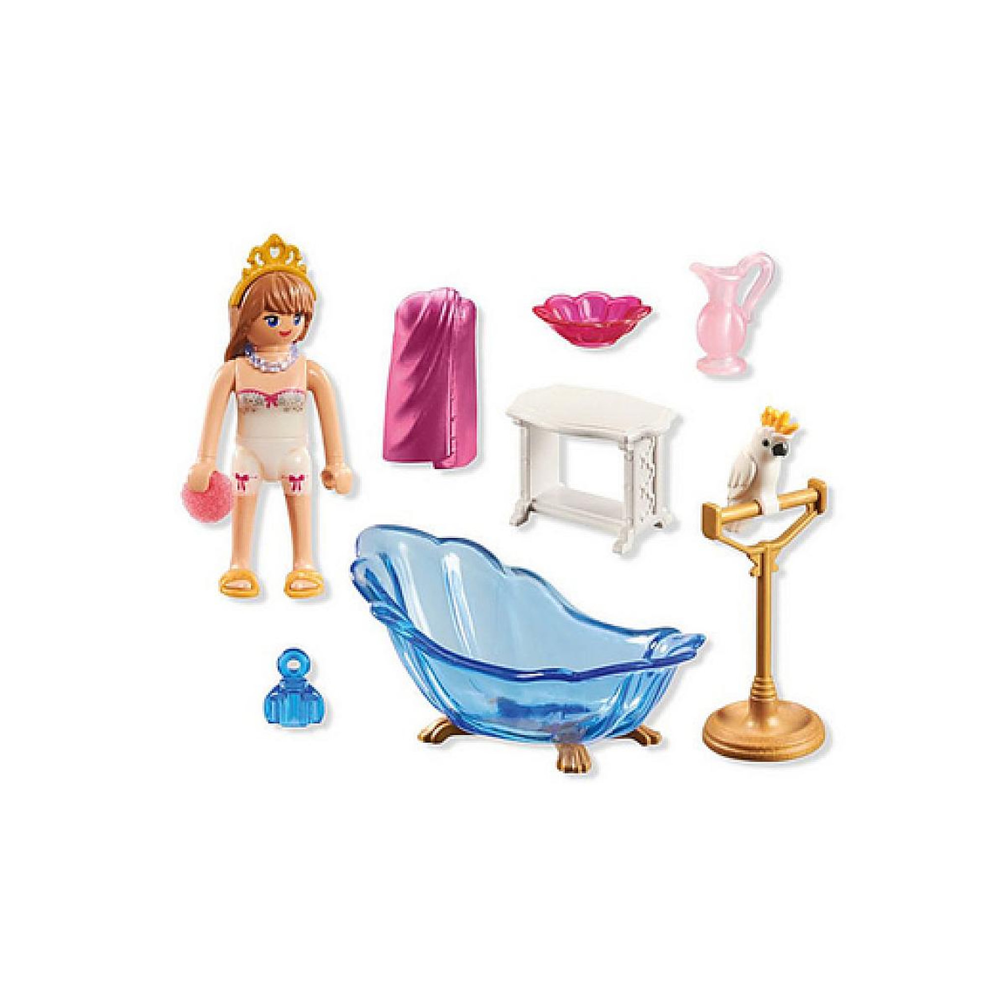 Voir la diapositive 2 : PLAYMOBIL 71850 - Salle de bain royale avec princesse et accessoires