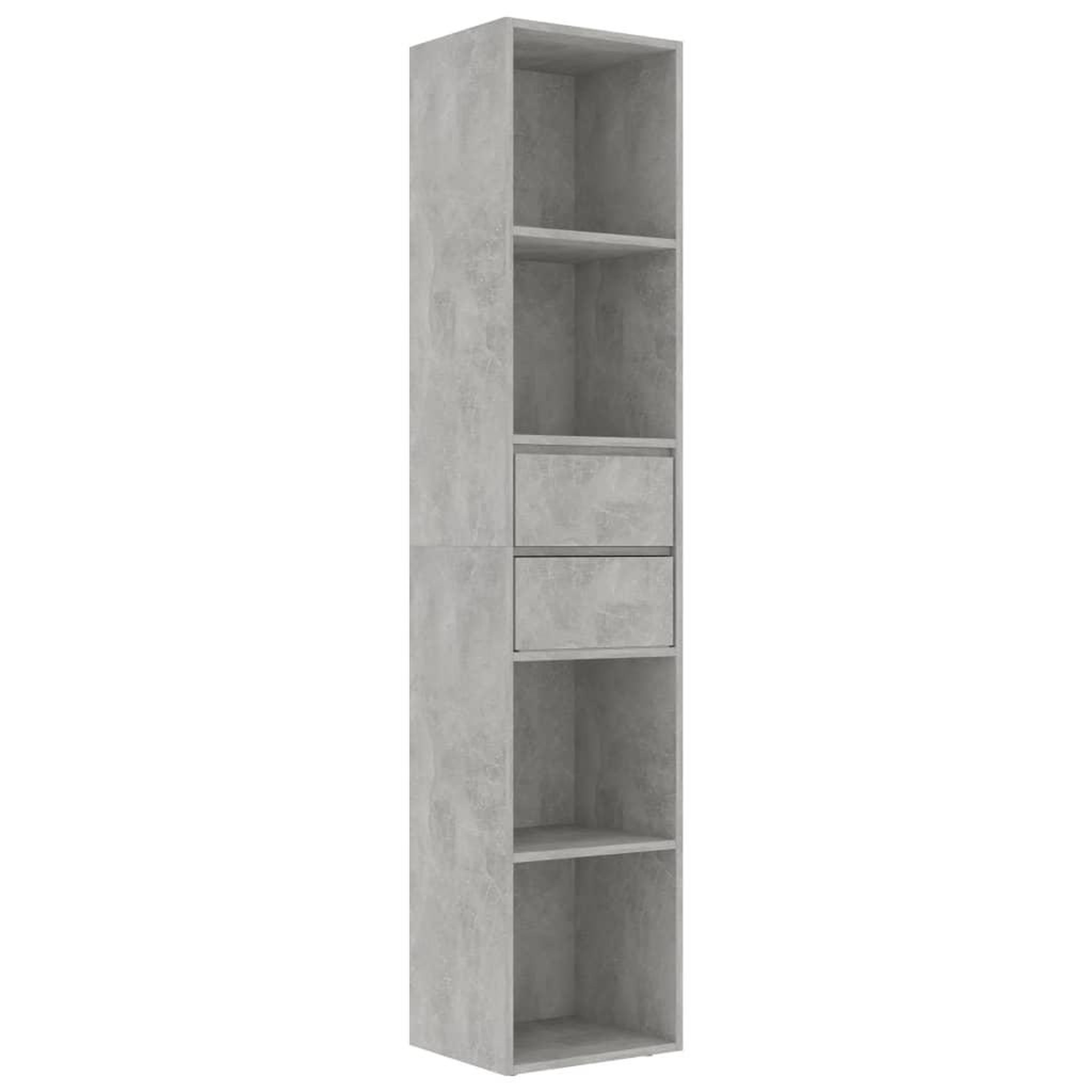 Voir la diapositive 2 : VIDAXL Bibliotheque Gris beton 36x30x171 cm Bois d'ingenierie
