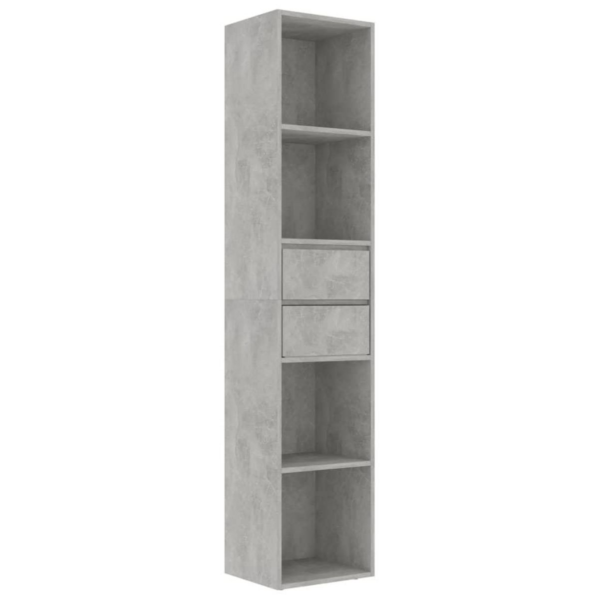 VIDAXL Bibliotheque Gris beton 36x30x171 cm Bois d'ingenierie