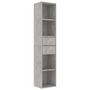 Voir la diapositive 2 : VIDAXL Bibliotheque Gris beton 36x30x171 cm Bois d'ingenierie