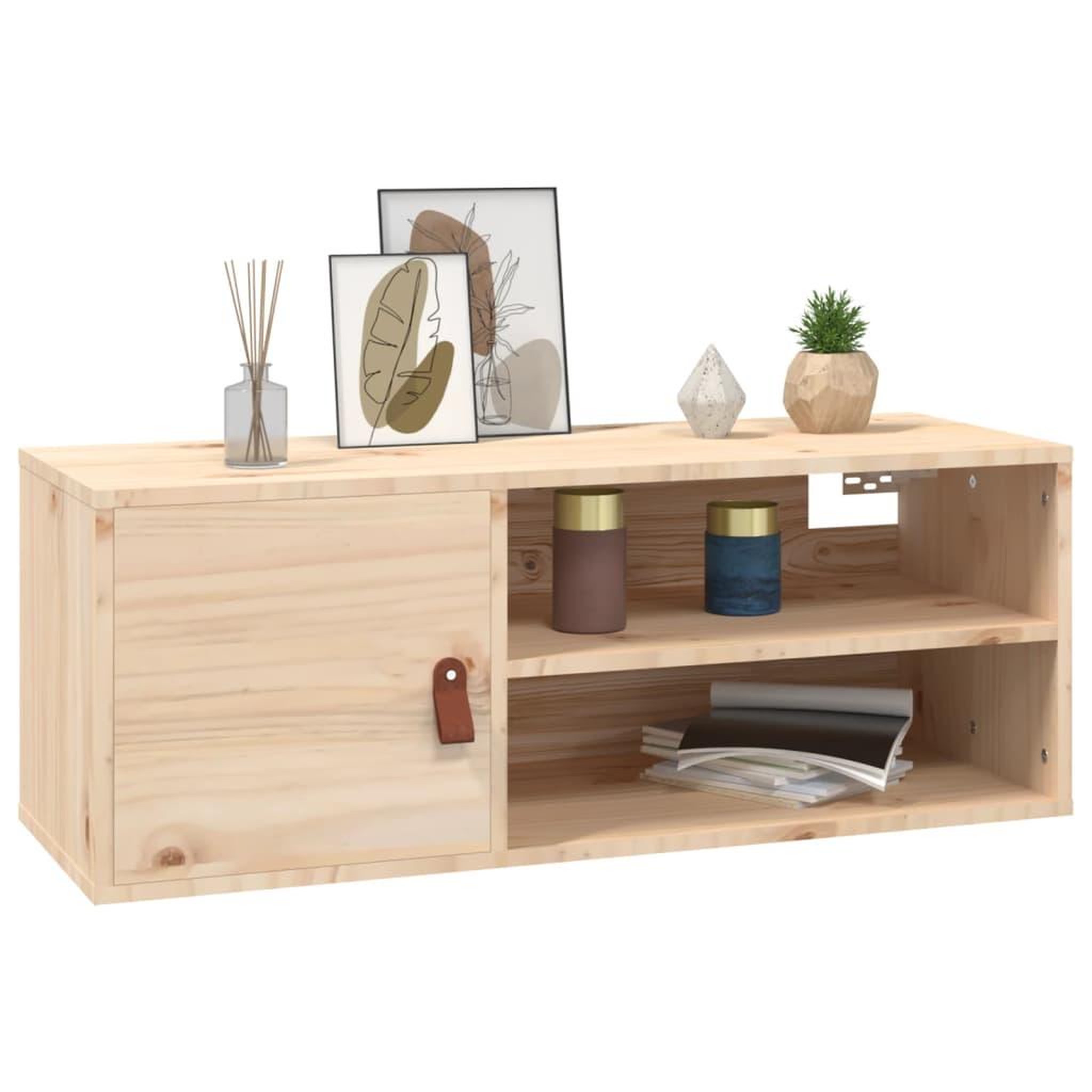 Voir la diapositive 4 : VIDAXL Armoire murale 80x30x30 cm Bois de pin massif
