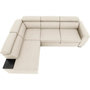 Voir la diapositive 4 : MARKET24 Canapé d'angle convertible réversible 4-5 places KELIO - Tissu Beige - L 245 x P 184 x H 77 cm