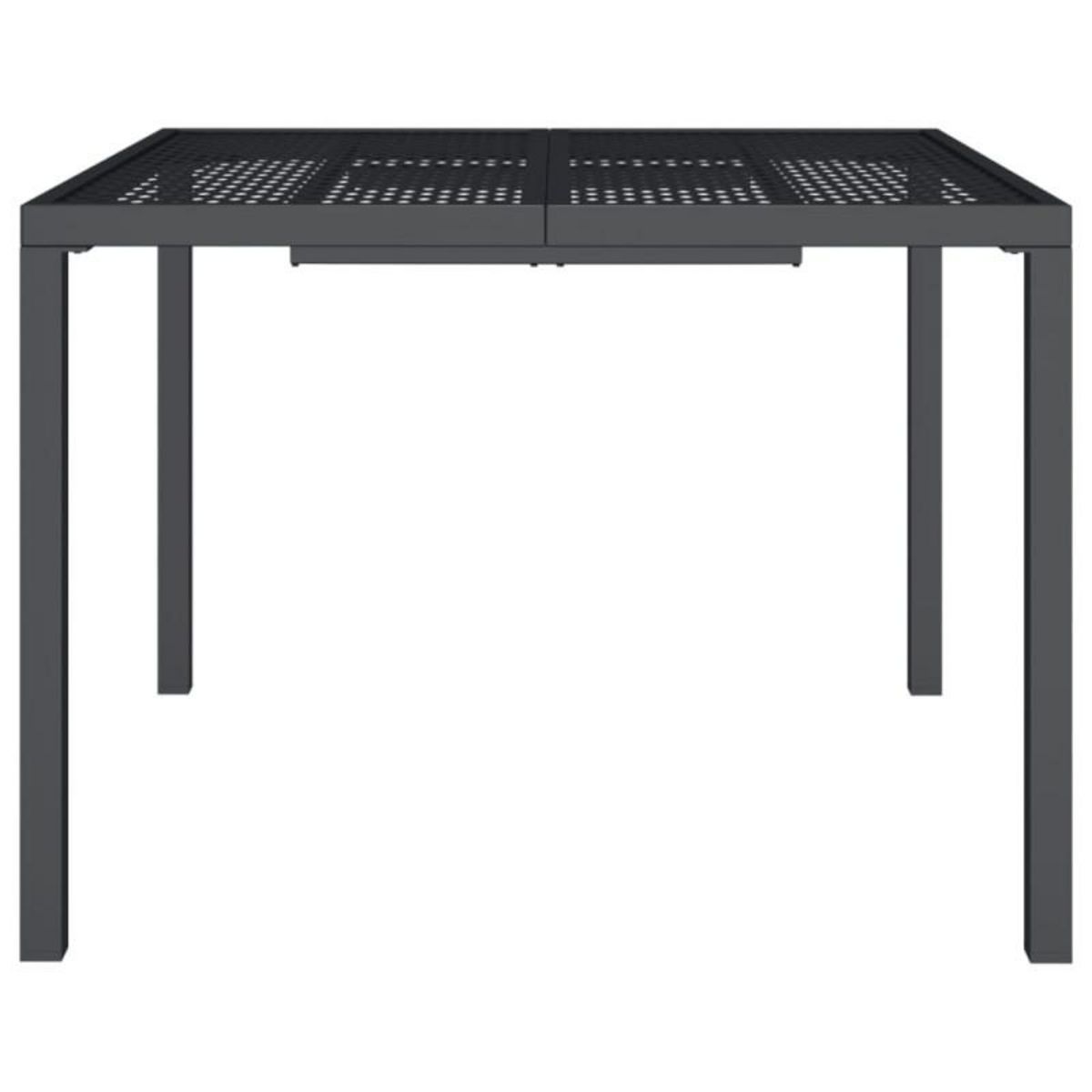 VIDAXL Table de jardin anthracite 100x100x72 cm acier