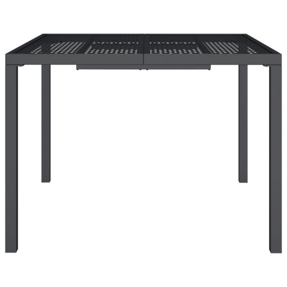 VIDAXL Table de jardin anthracite 100x100x72 cm acier