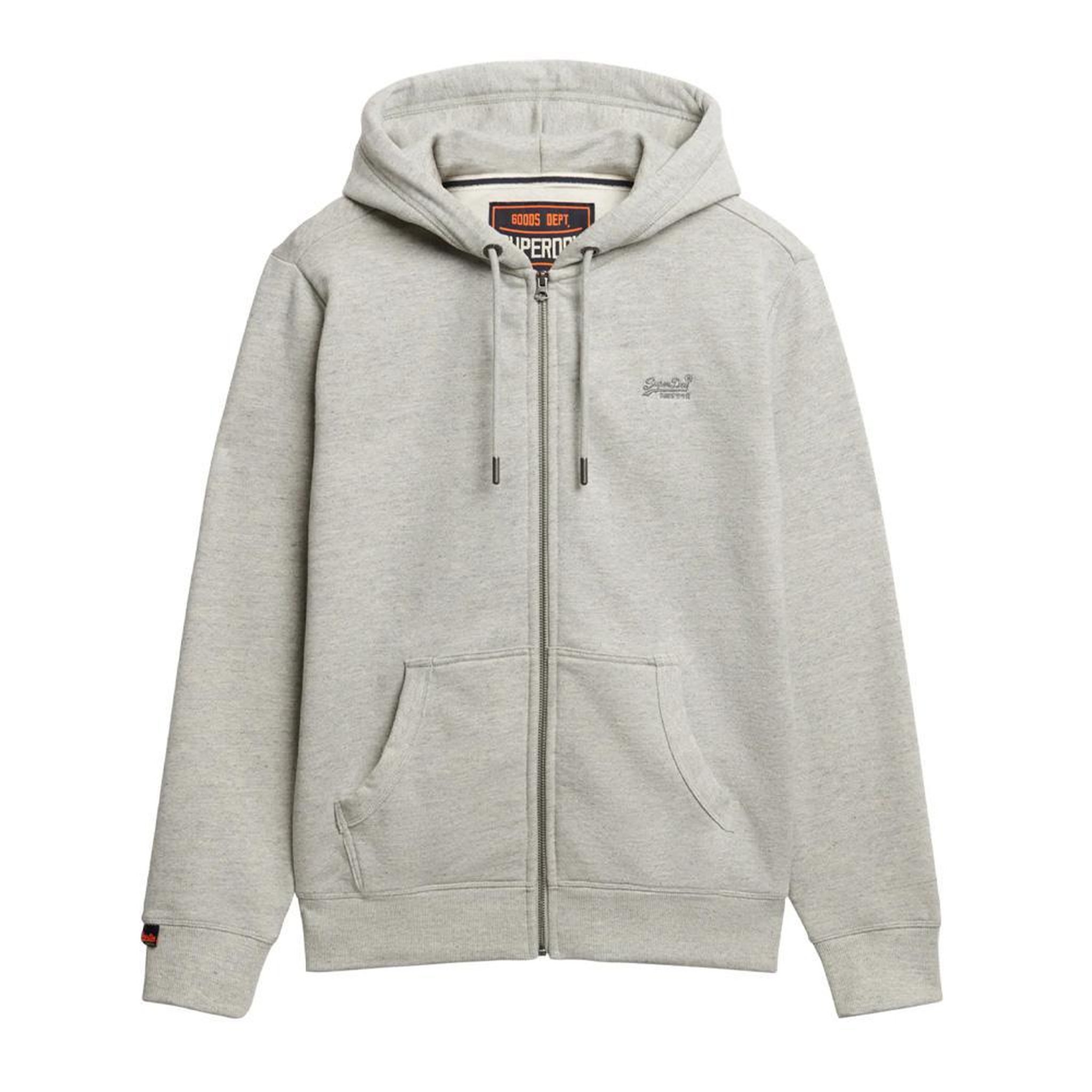 Voir la diapositive 2 : SUPERDRY Sweat Zippé Gris Homme Superdry Essential