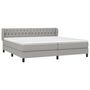 Voir la diapositive 3 : VIDAXL Sommier a lattes de lit avec matelas Gris clair 200x200cm Tissu