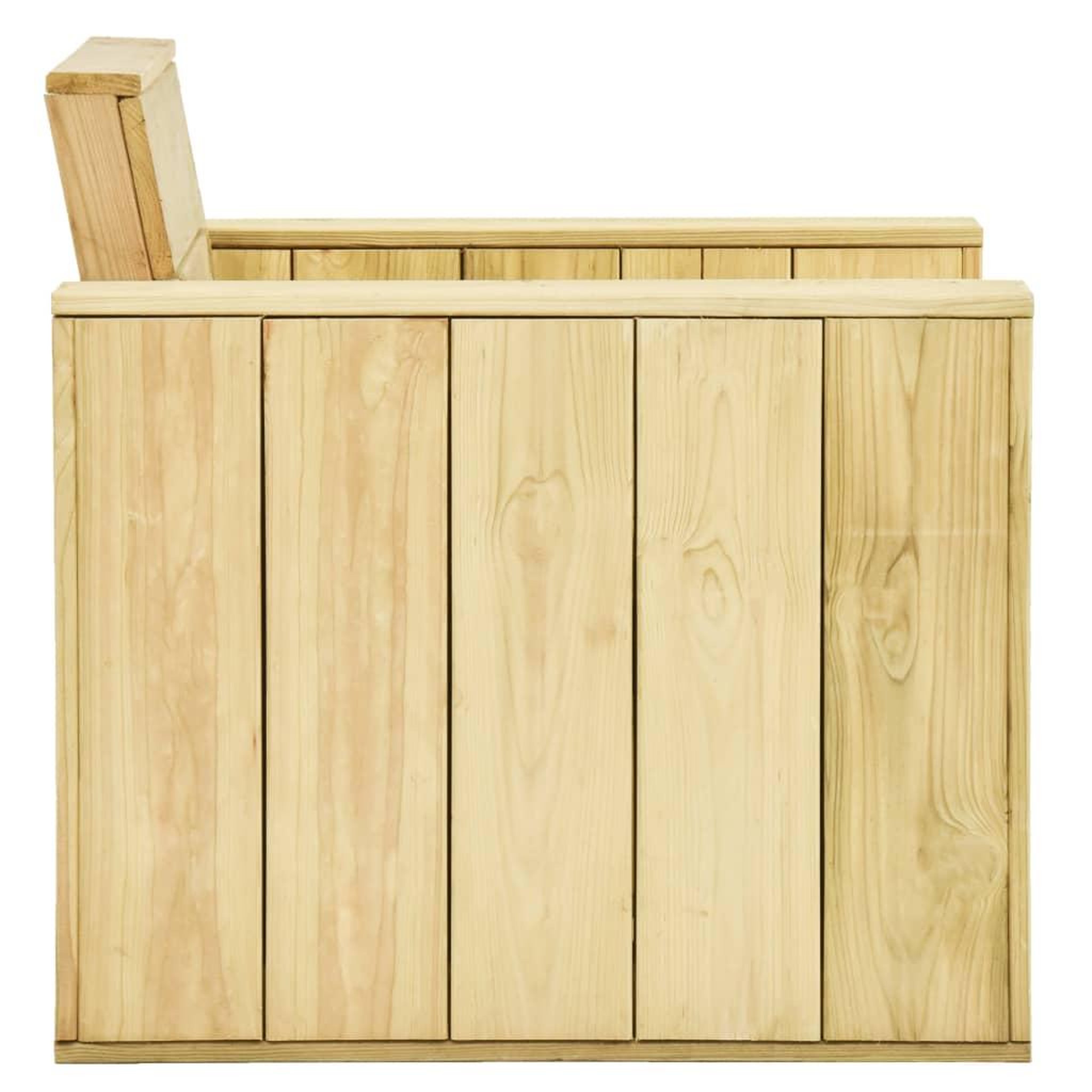 Voir la diapositive 4 : VIDAXL Salon de jardin 3 pcs Bois de pin impregne