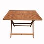 Voir la diapositive 1 : Habitat et Jardin Table pliante bois exotique  Hong Kong  - Maple - 135 x 80 cm - Marron clair