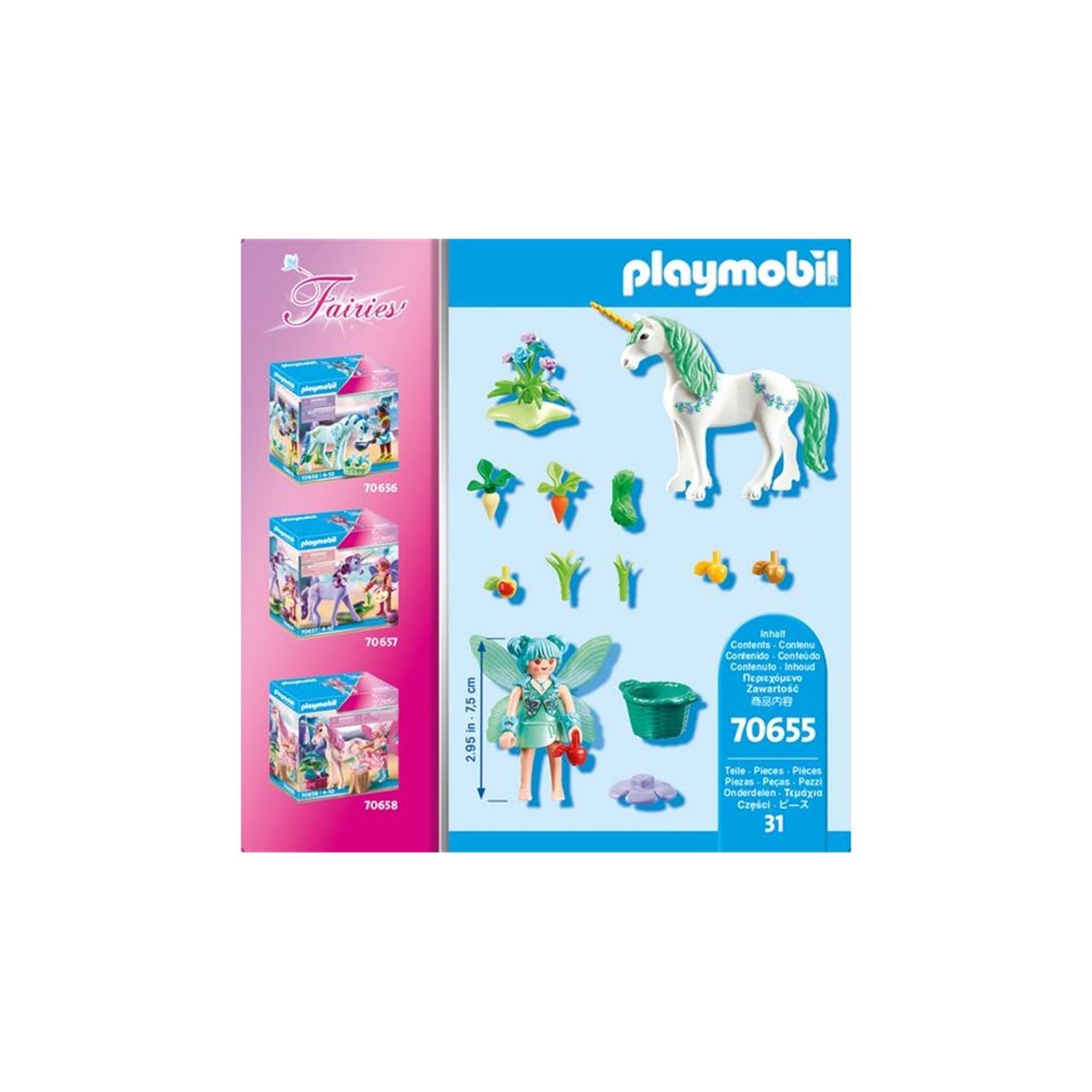 Voir la diapositive 3 : PLAYMOBIL Fairies Licorne avec fée de nourriture