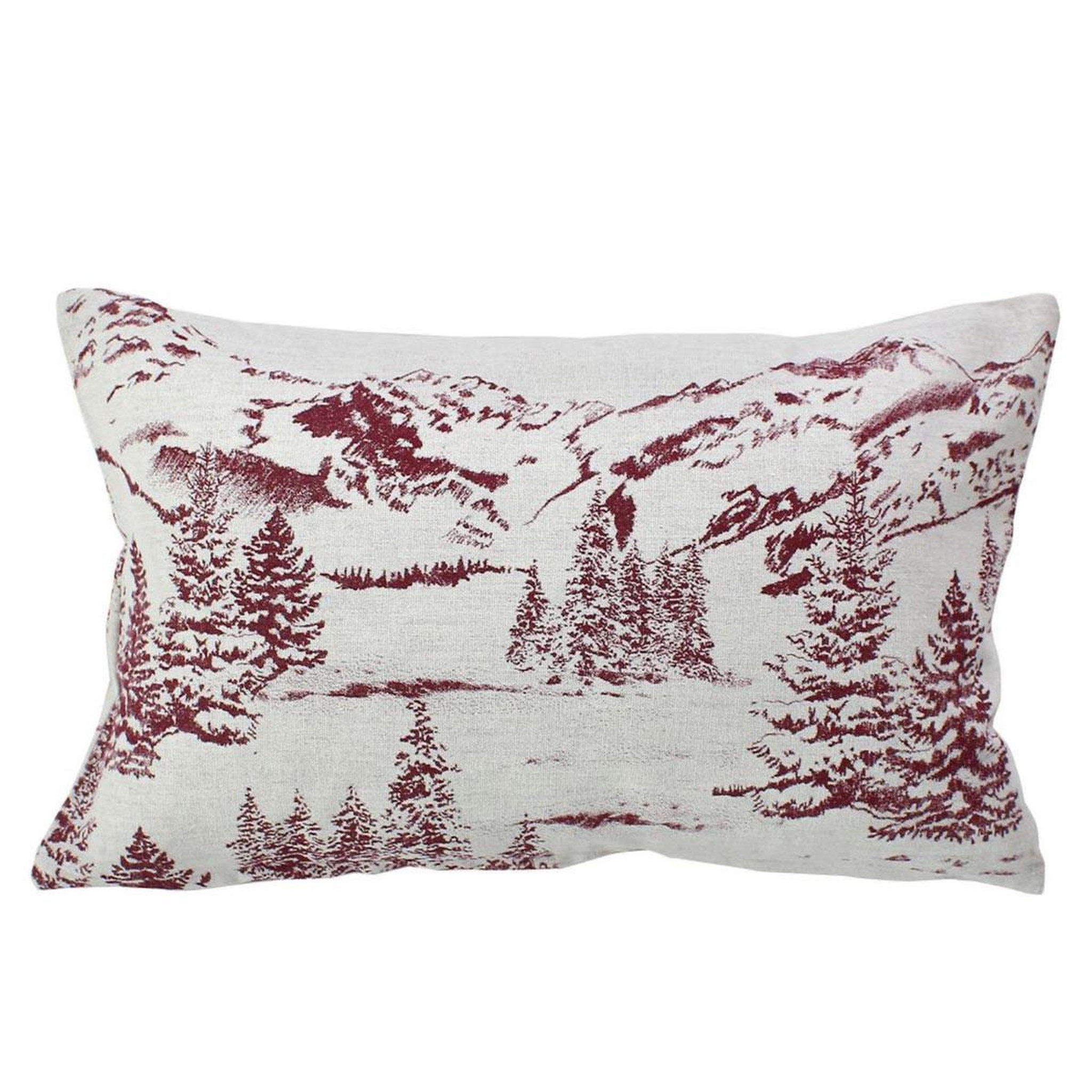 ENJOY HOME Coussin déco de noël  ebène  30x50cm écru & rouge