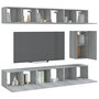 Voir la diapositive 3 : VIDAXL Ensemble de meubles TV 7 pcs Sonoma gris Bois d'ingenierie
