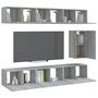 Voir la diapositive 3 : VIDAXL Ensemble de meubles TV 7 pcs Sonoma gris Bois d'ingenierie