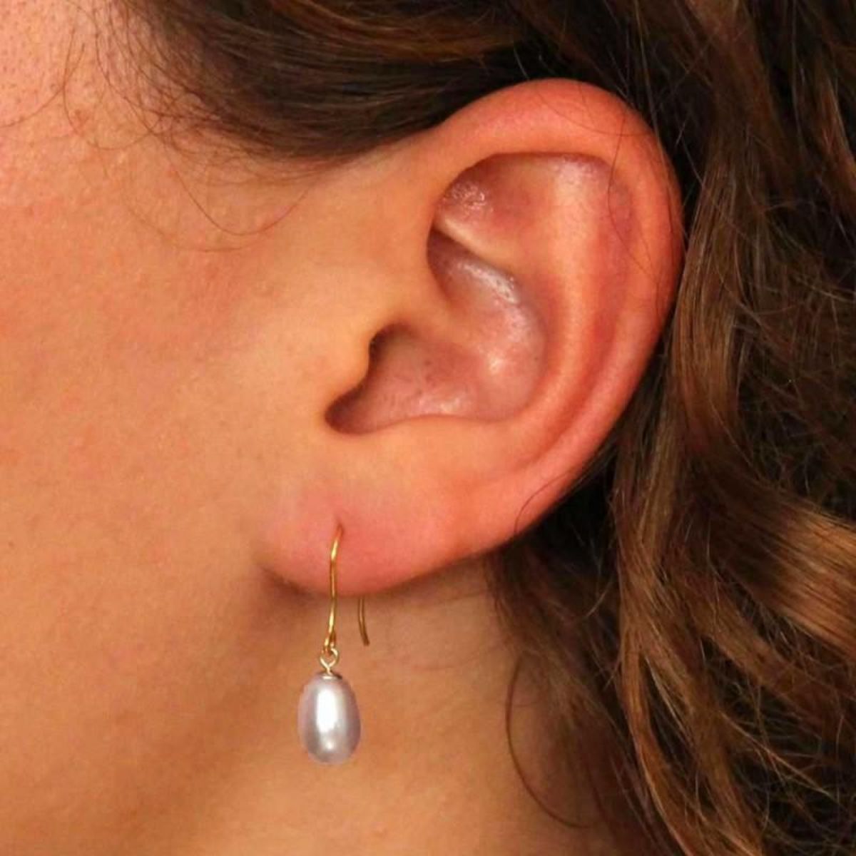 L'ATELIER D'AZUR Boucles d'Oreilles Or Jaune Perles de Culture - Dormeuses