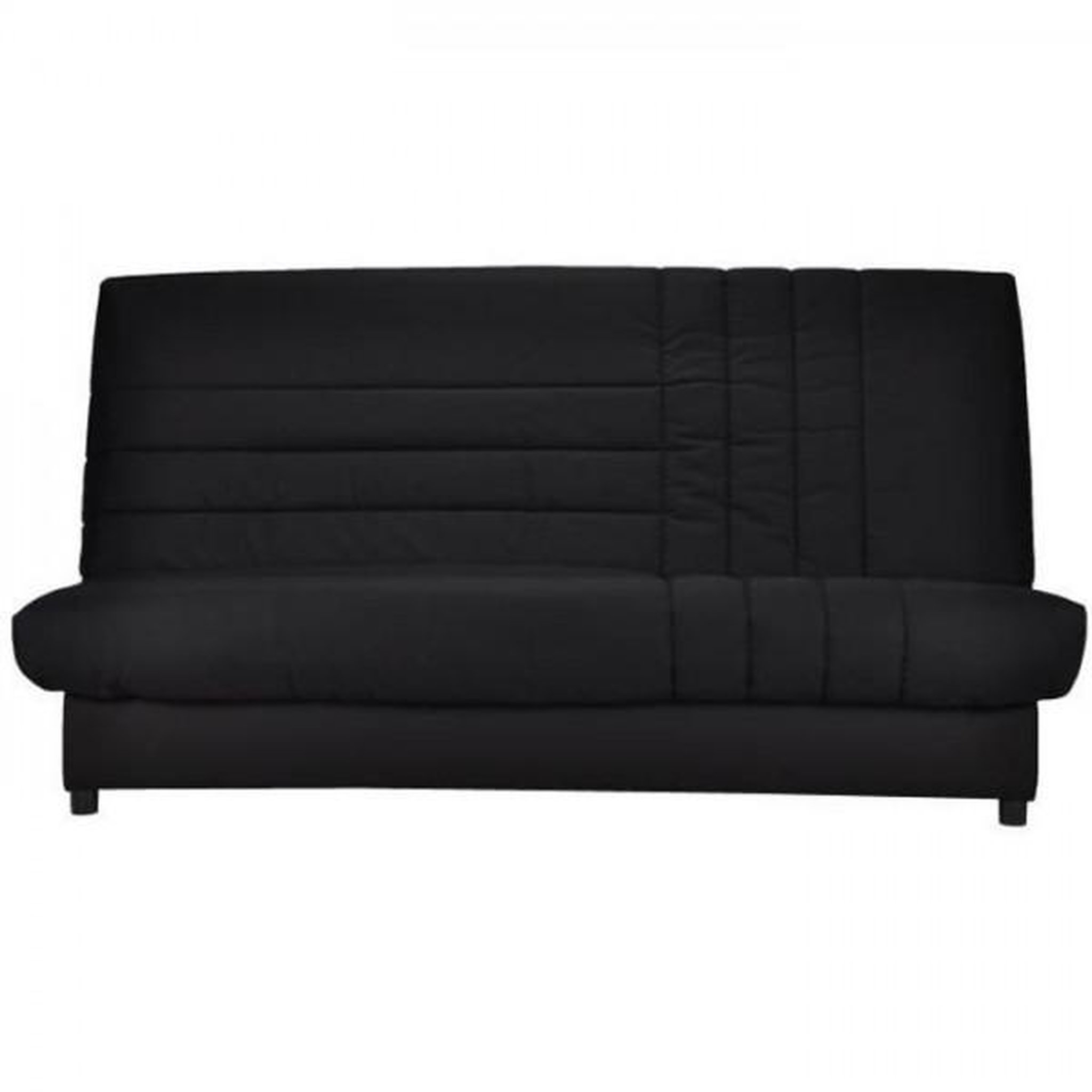Voir la diapositive 1 : BULTEX COMFORT BULTEX Banquette clic-clac 3 places -Tissu noir - Made in France - L 192 x P 95 cm - BEIJA