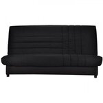 BULTEX COMFORT BULTEX Banquette clic-clac 3 places -Tissu noir - Made in France - L 192 x P 95 cm - BEIJA