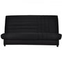 Voir la diapositive 1 : BULTEX COMFORT BULTEX Banquette clic-clac 3 places -Tissu noir - Made in France - L 192 x P 95 cm - BEIJA