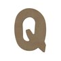  Lettre majuscule Q en bois MDF à décorer - 8 cm