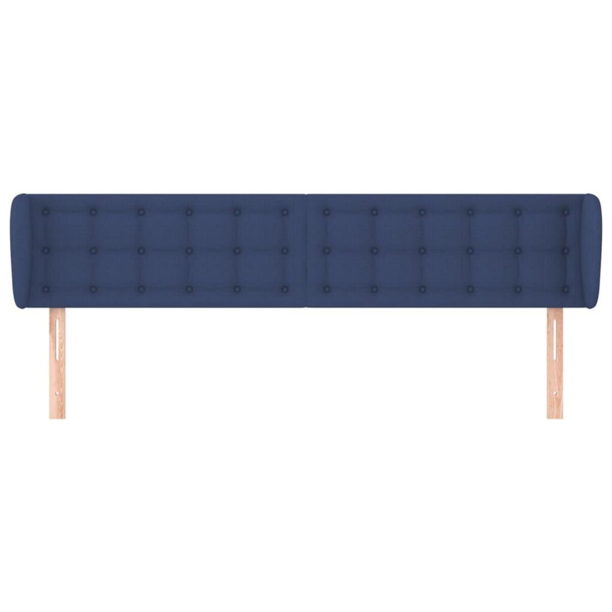 VIDAXL Tete de lit avec oreilles Bleu 163x23x78/88 cm Tissu