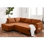 Voir la diapositive 3 : LISA DESIGN Anna - canapé d'angle gauche - 5 places - convertible - en velours