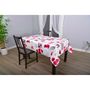 Voir la diapositive 2 : HABITABLE Nappe en toile cirée rectangulaire Stowe - 140 x 200 cm - Rouge