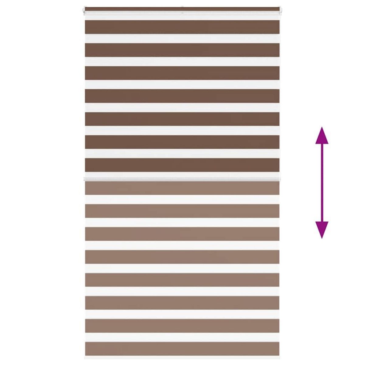 VIDAXL Store zebre marron 130x200cm largeur du tissu 125,9cm polyester