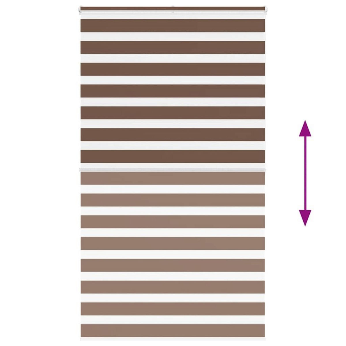 VIDAXL Store zebre marron 130x200cm largeur du tissu 125,9cm polyester