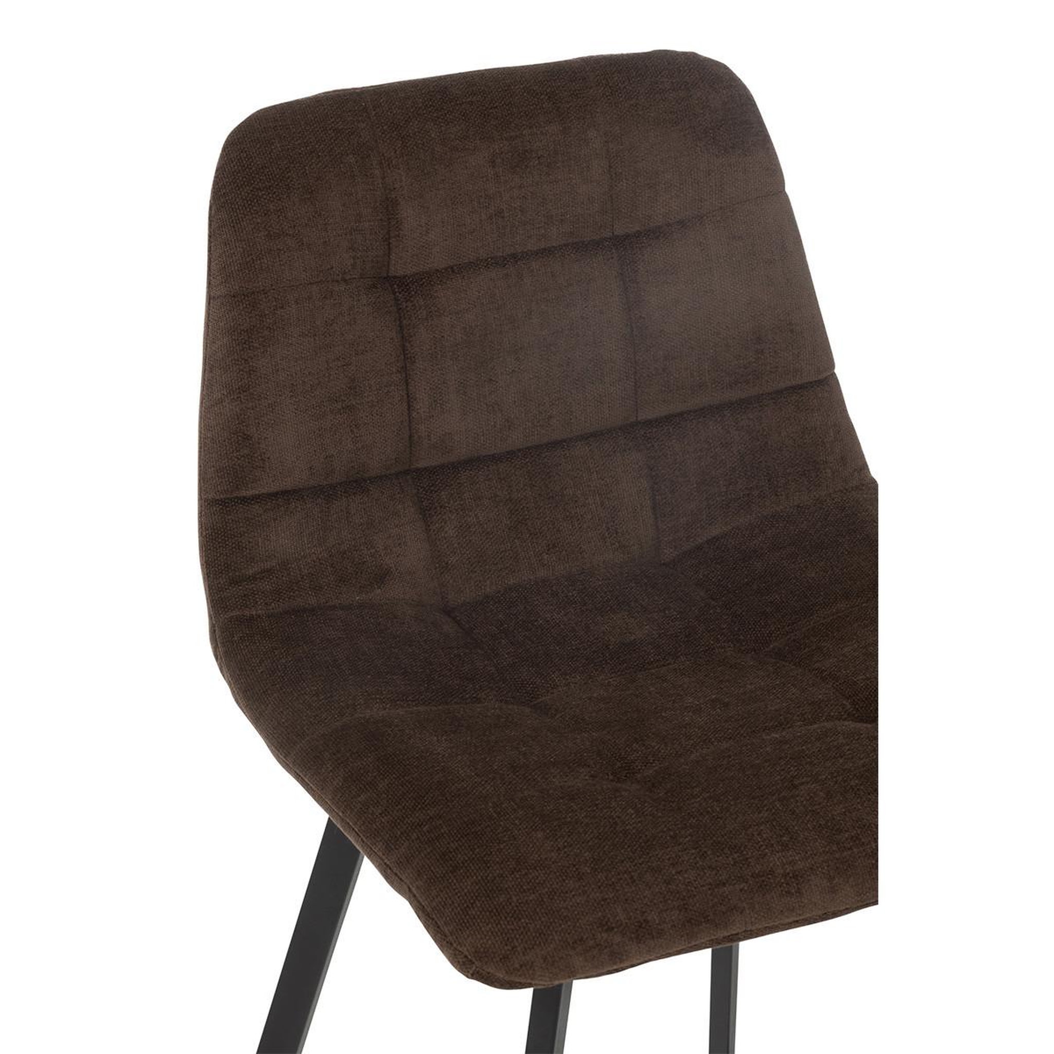 Voir la diapositive 5 : J-LINE Chaise de bar matelassée  kent  95cm marron
