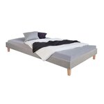 HomeStyle4U Lit capitonné avec matelas sommier 90x200