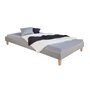 Voir la diapositive 1 : HomeStyle4U Lit capitonné avec matelas sommier 90x200