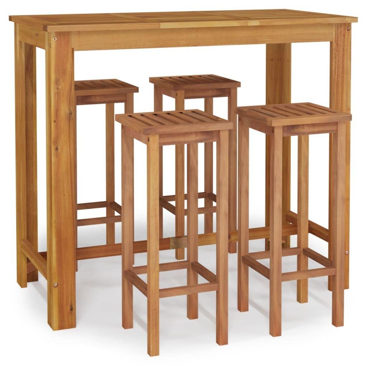 VIDAXL Ensemble de bar de jardin 5 pcs bois d'acacia solide