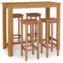 Voir la diapositive 2 : VIDAXL Ensemble de bar de jardin 5 pcs bois d'acacia solide