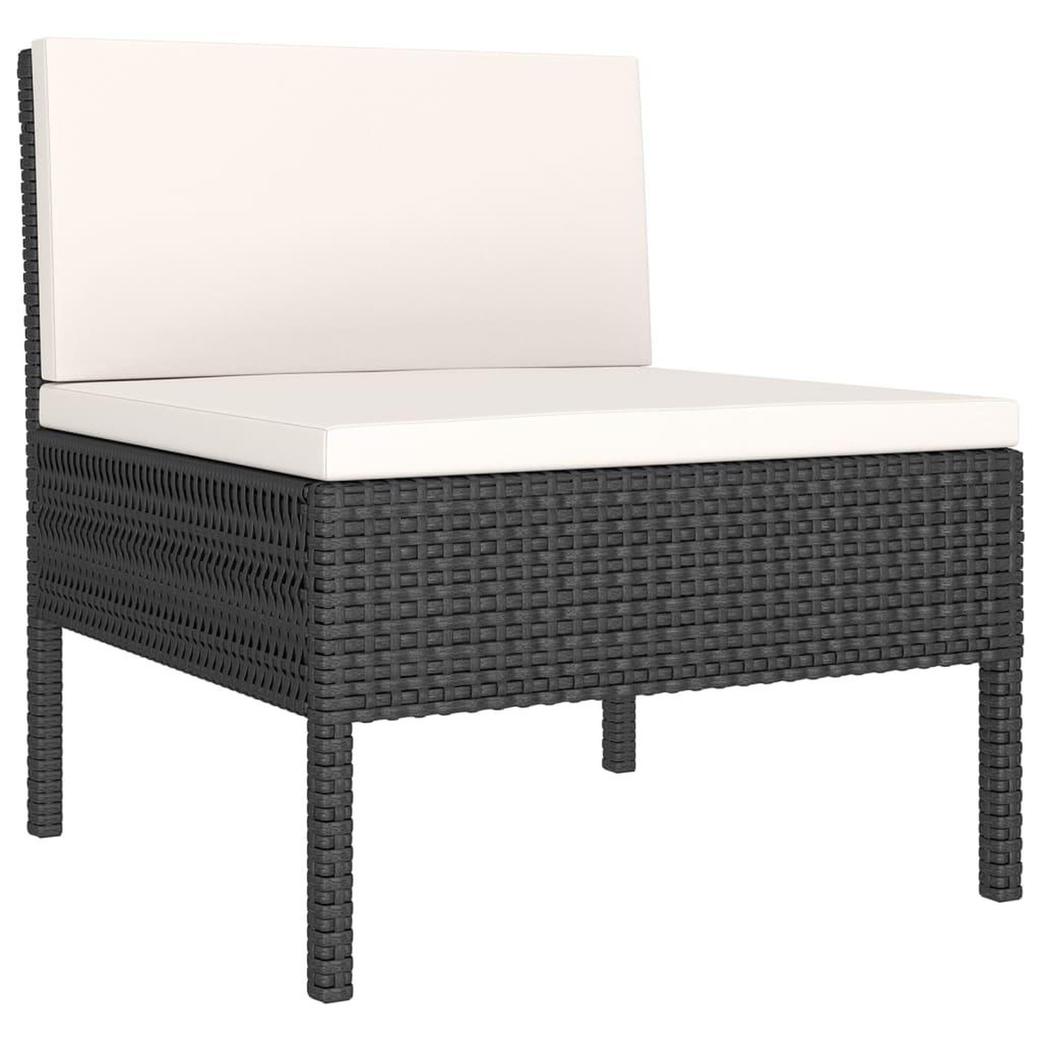 Voir la diapositive 4 : VIDAXL Salon de jardin 5 pcs avec coussins resine tressee noir