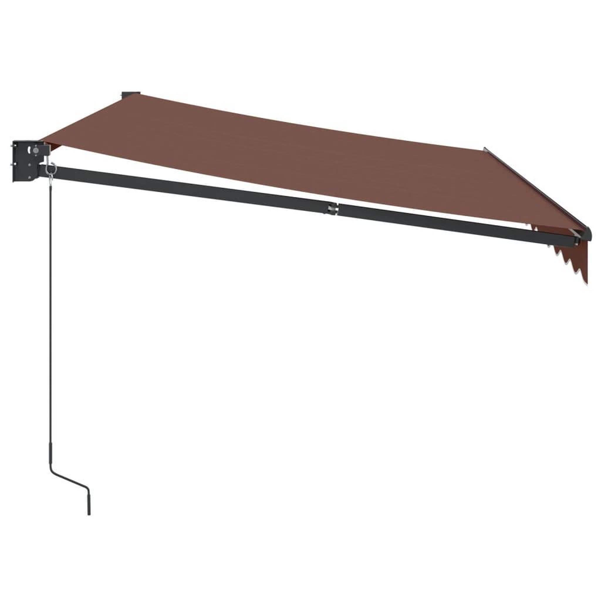 Voir la diapositive 4 : VIDAXL Auvent manuel retractable marron 350x250 cm