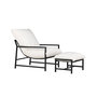Voir la diapositive 2 : Paris Prix Fauteuil de Jardin & Repose-Pieds  Corso  86cm Noir