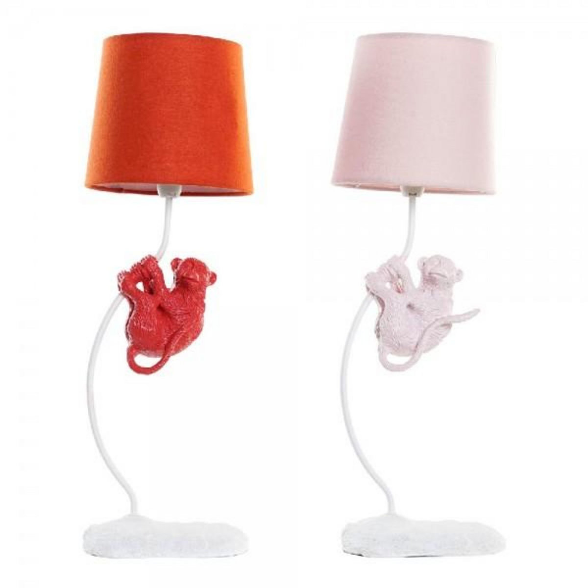 MARKET24 Lampe de bureau DKD Home Decor Polyester Résine (2 pcs) (19 x 17 x 53 cm)
