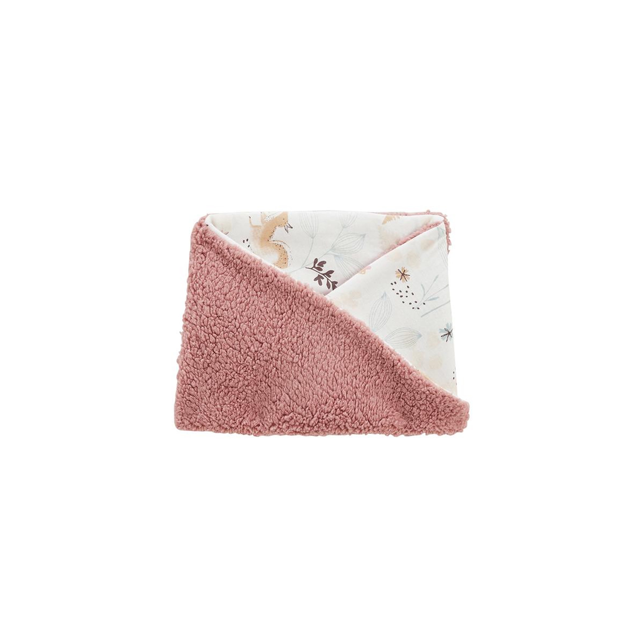 Petit Béguin Cache cou enfant en sherpa Bloom. Coloris disponibles : Rose