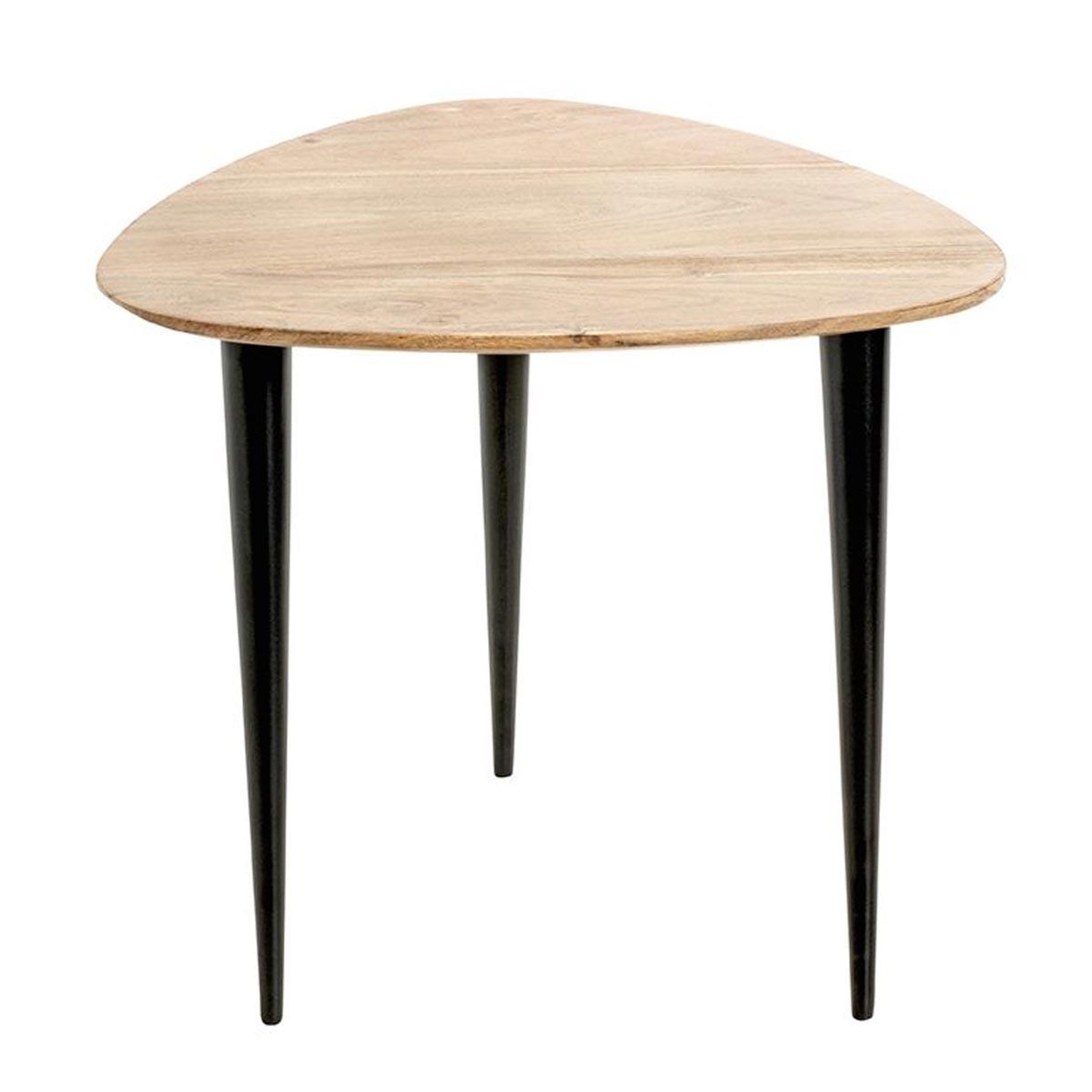 Voir la diapositive 2 : Paris Prix Table d'appoint design en bois  ciotat  46cm naturel & noir