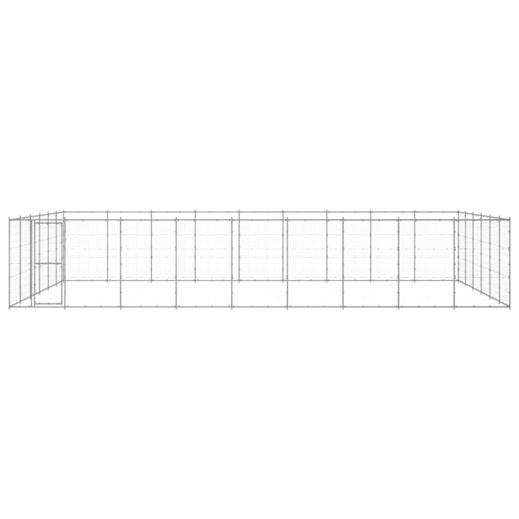 Voir la diapositive 2 : VIDAXL Chenil exterieur Acier galvanise 65,34 m²