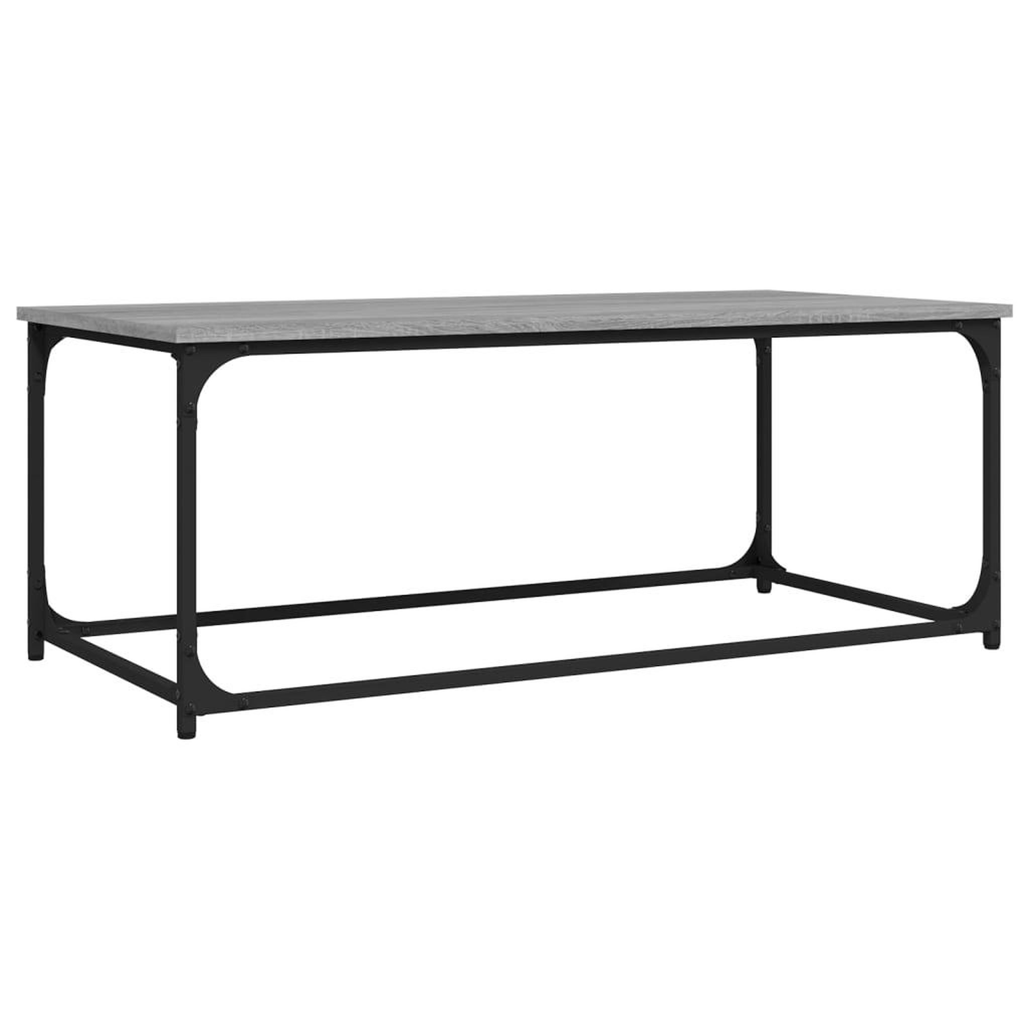 Voir la diapositive 2 : VIDAXL Table basse Sonoma gris 102x50x40 cm Bois d'ingenierie et fer