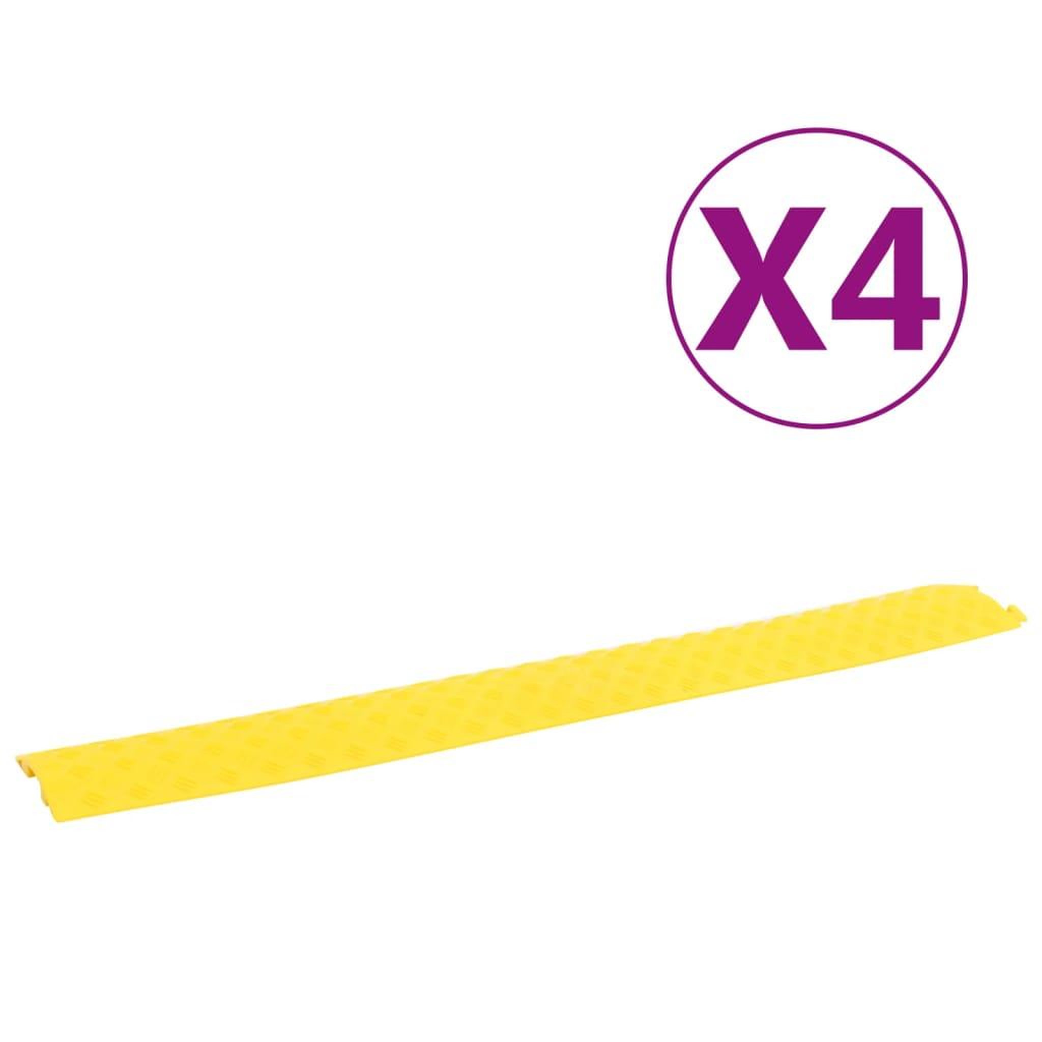 VIDAXL Rampes de protection de cable 4 pcs 98,5 cm Jaune