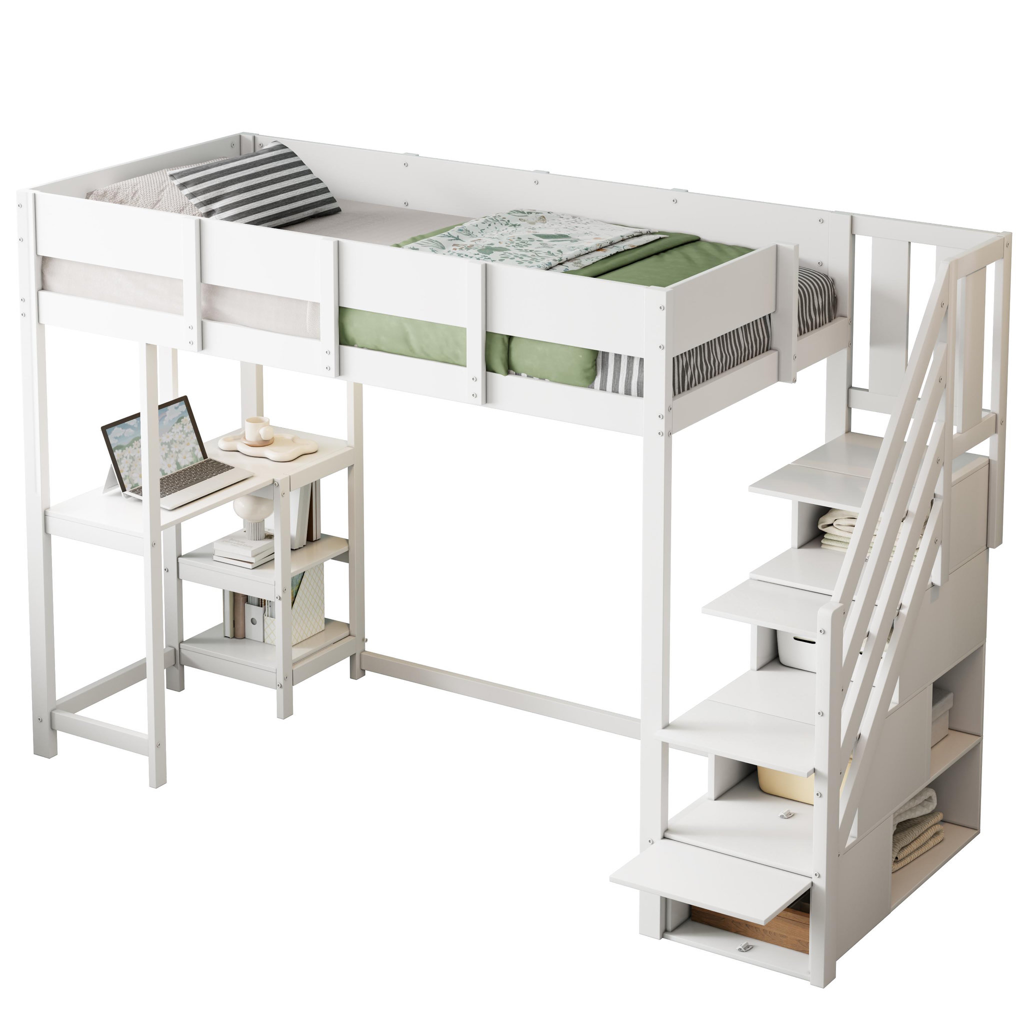 MERAX Lit mezzanine. Coloris disponibles : Gris