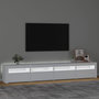 Voir la diapositive 3 : VIDAXL Meuble TV avec lumieres LED Blanc 240x35x40 cm