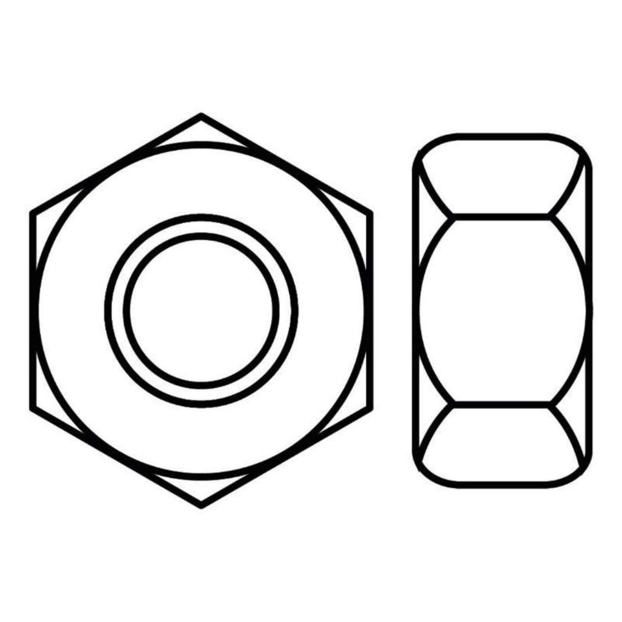Voir la diapositive 2 :  Écrou hexagonal zingué 6 pans Vissal  Classe 8  Ø 14mm  lot de 25 écrous