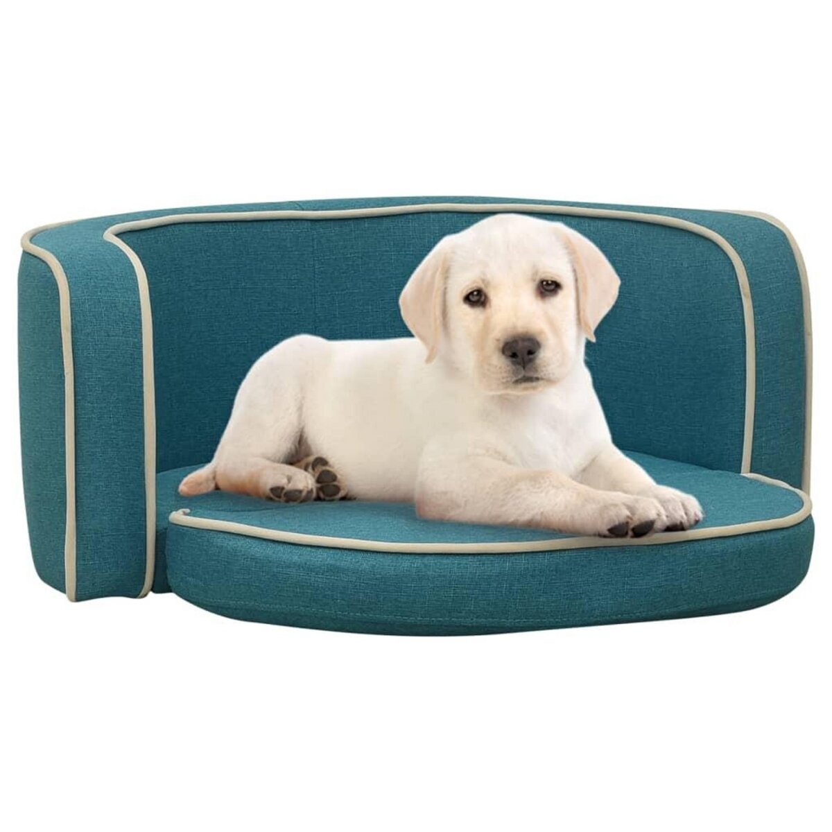 VIDAXL Canape pliable pour chien Turquoise 76x71x30 cm Coussin lavable