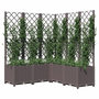 Voir la diapositive 3 : VIDAXL Jardiniere avec treillis Marron 120x120x136 cm PP