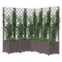 Voir la diapositive 3 : VIDAXL Jardiniere avec treillis Marron 120x120x136 cm PP