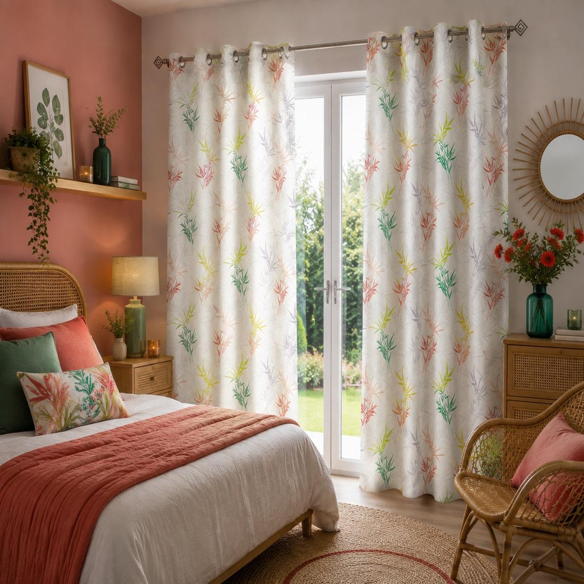Voir la diapositive 2 : Eden Rideau a oeillets orlanes design et moderne