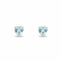 Voir la diapositive 1 : L'ATELIER D'AZUR Boucles d'Oreilles Or Jaune et Topaze Bleue Coeur - Femme