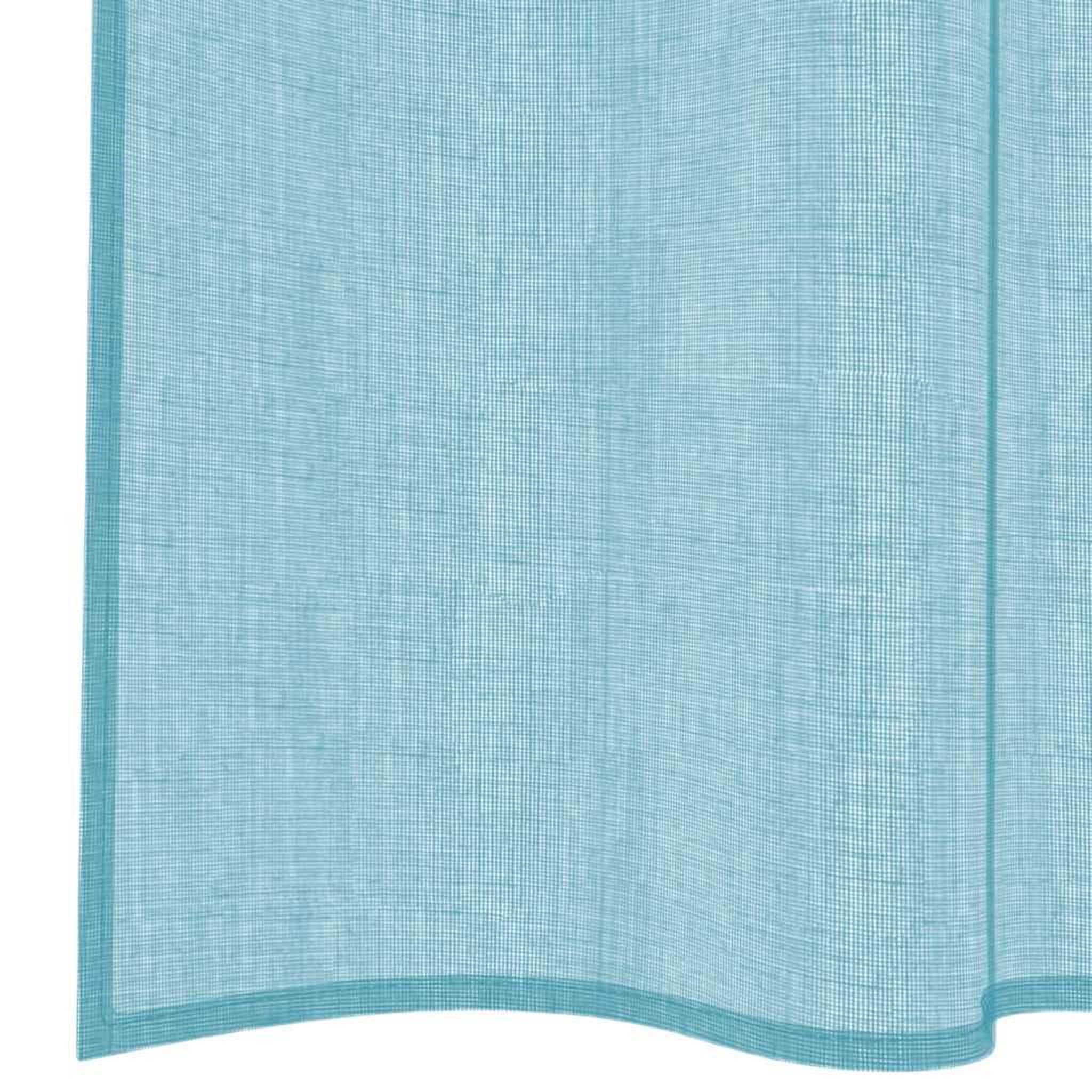 Voir la diapositive 5 : VIDAXL Rideaux en voile avec boucles 2 pcs turquoise 140x140 cm
